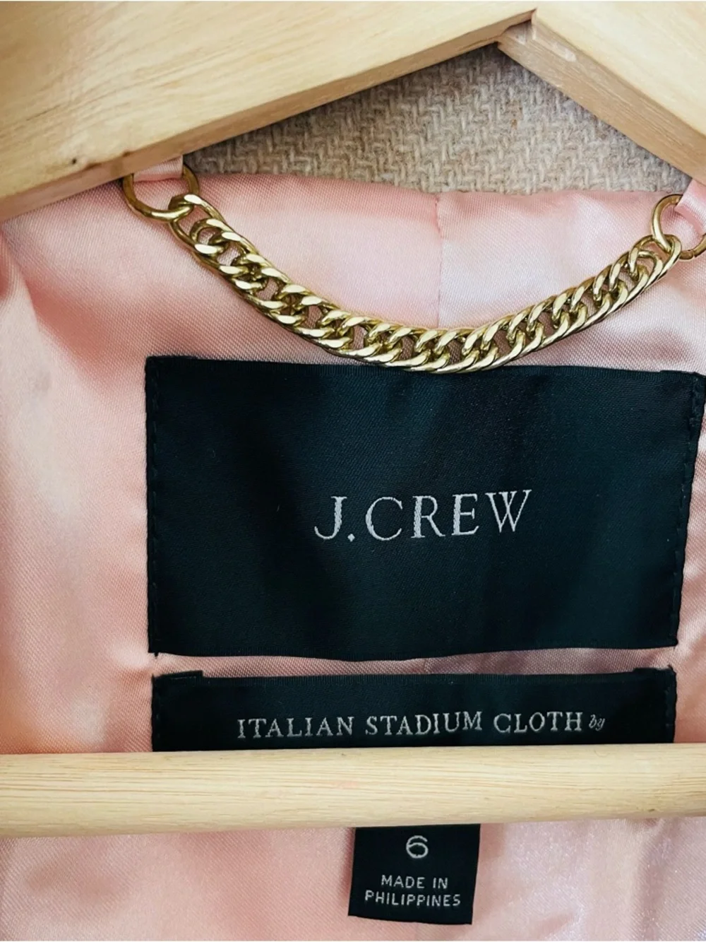 Jcrew SIZE 6 Cocoon coat in Italian Staidum cloth wool blend in beige - Picture 4 of 7